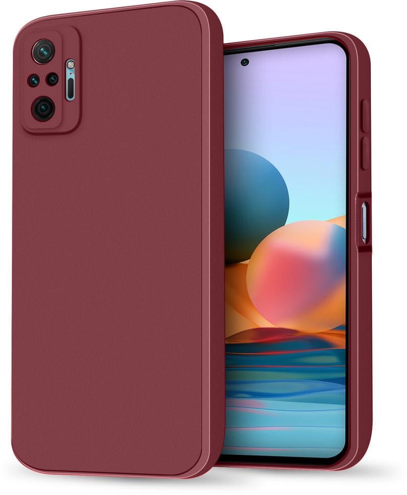 Силиконовый чехол HardCorner Xiaomi Redmi Note 10 Pro (с микрофиброй) Wine (34856-42)