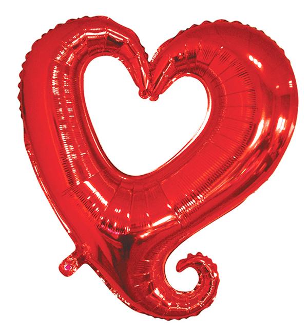Повітряні кульки Heart 48х47 см Червоний