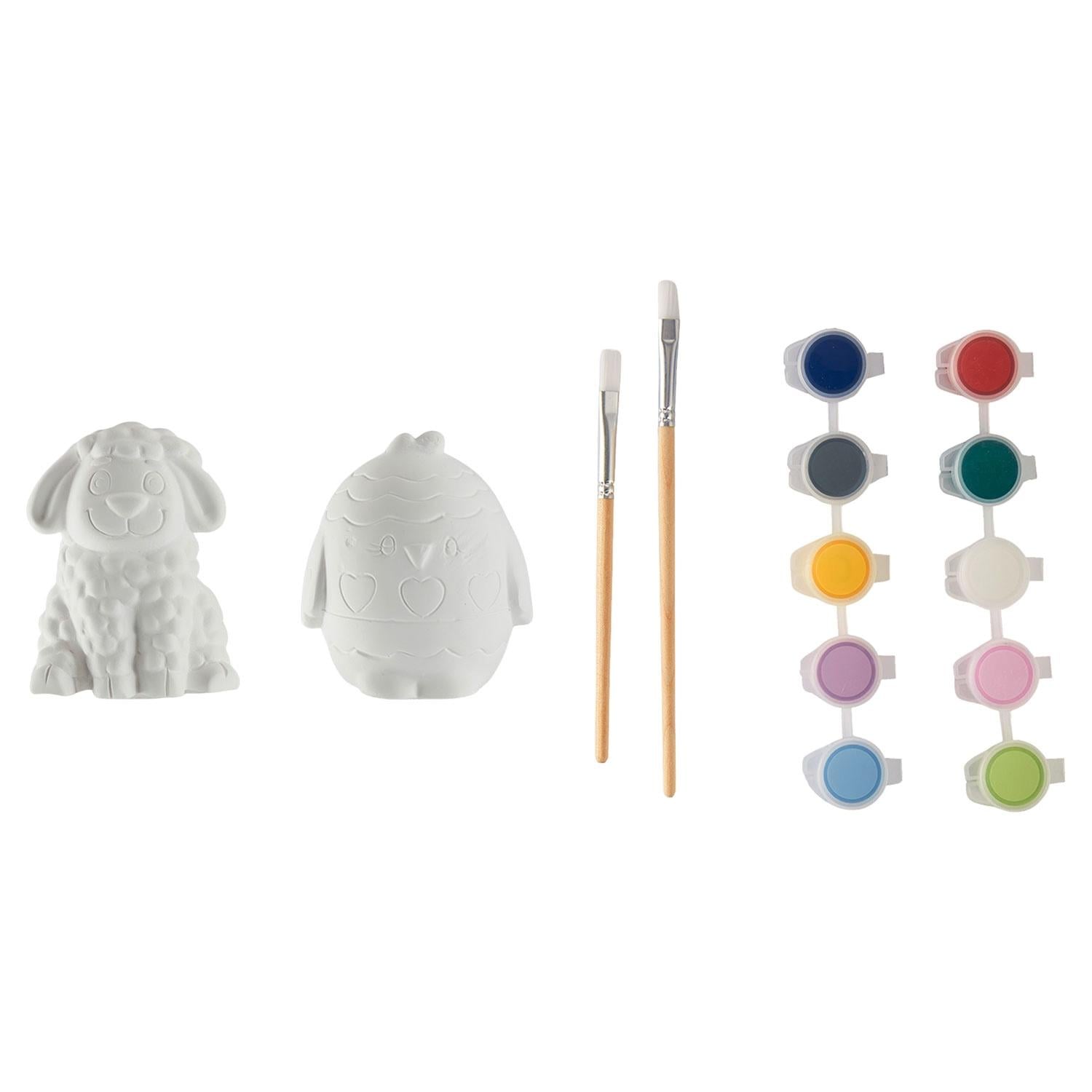 Набір для творчості HOME Creation Розфарбуй овечку та курча 2 фігурки 9 см (500137)