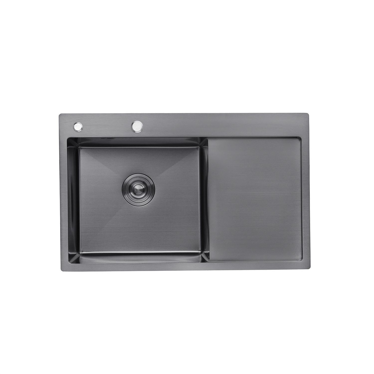 Мойка для кухни Kroner KRP Schwarze 7849LHM PVD 3,0/1,0 мм (CV025278)