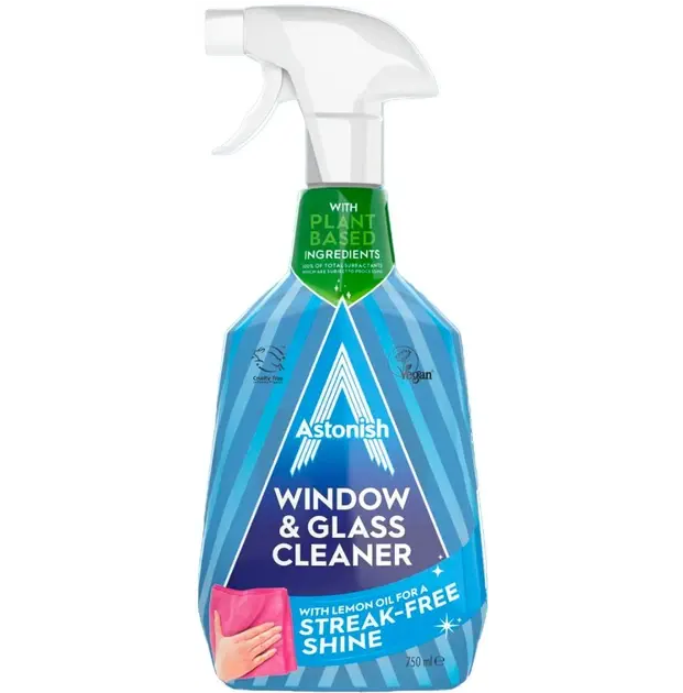 Средство для мытья окон и стекла Astonish Window&Glass Cleaner Eucalyptus&Lemon 750 мл (25147609)