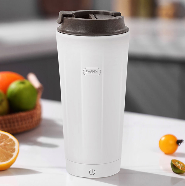 Термочашка с крышкой из нержавеющей стали герметична с термометром 350 мл Белый (229066)