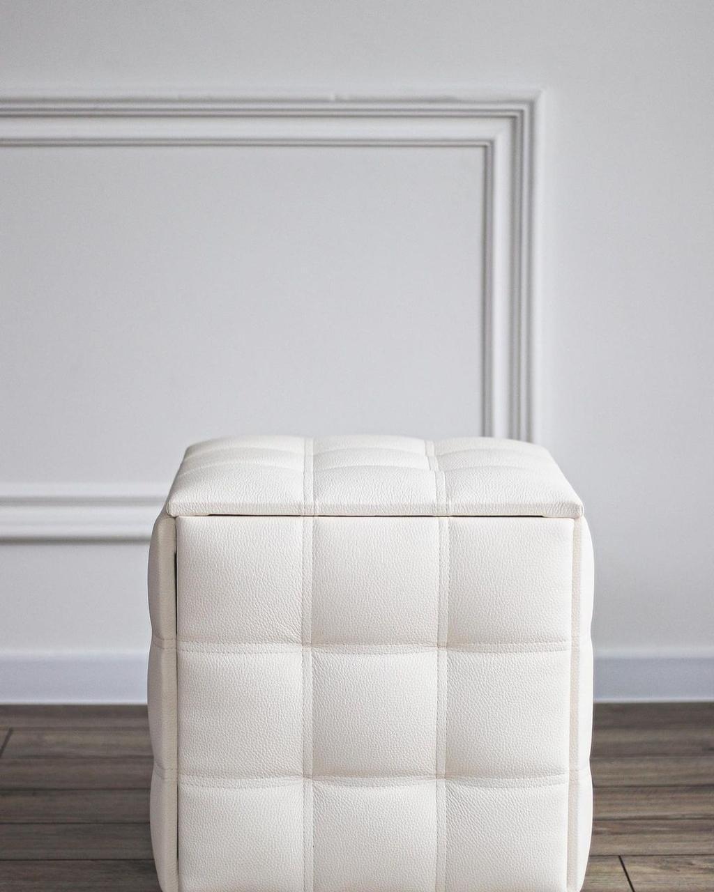 Пуф трансформер велюровий 5в1 50х50х50 см Білий (219219) - фото 4 Пуф трансформер велюровий 5в1 50х50х50 см Білий (219219) - фото 4