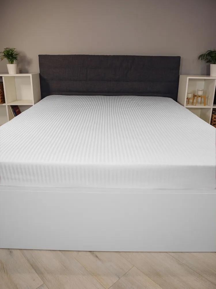 ᐉ Простынь на резинке Lighthouse Sateen Stripe 90х200+25 см White ...