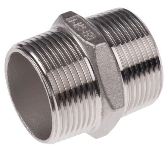 Ниппель наружная резьба 1" х 1" нержавеющая сталь AISI316 (27615500)