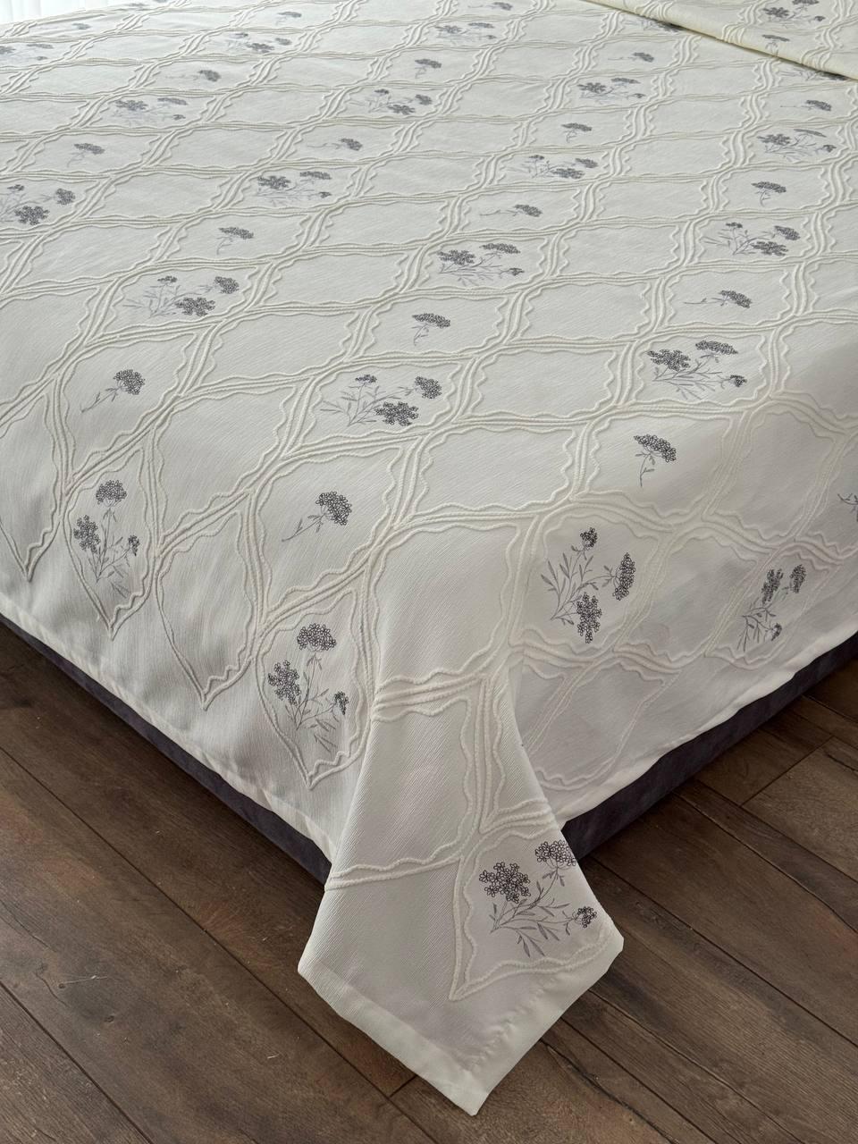 Покривало Бароко №5 бавовна 180х250 см Молочний (55677-5-180x250cm) - фото 8 Покривало Бароко №5 бавовна 180х250 см Молочний (55677-5-180x250cm) - фото 8