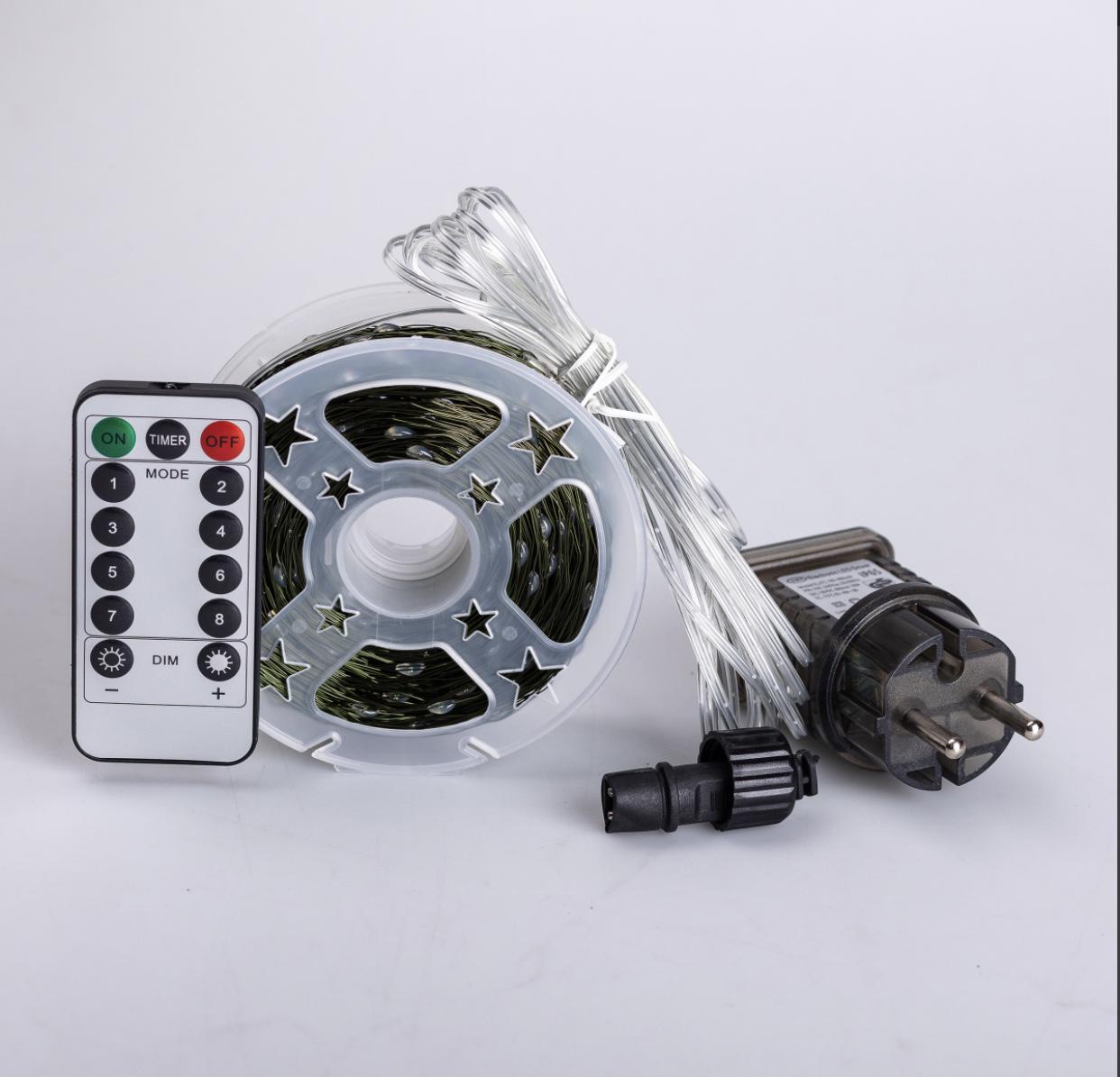 Гірлянда-нитка Роса 2000LED з пультом від мережі 200 м Теплий Білий (22773275) - фото 5 Гірлянда-нитка Роса 2000LED з пультом від мережі 200 м Теплий Білий (22773275) - фото 5