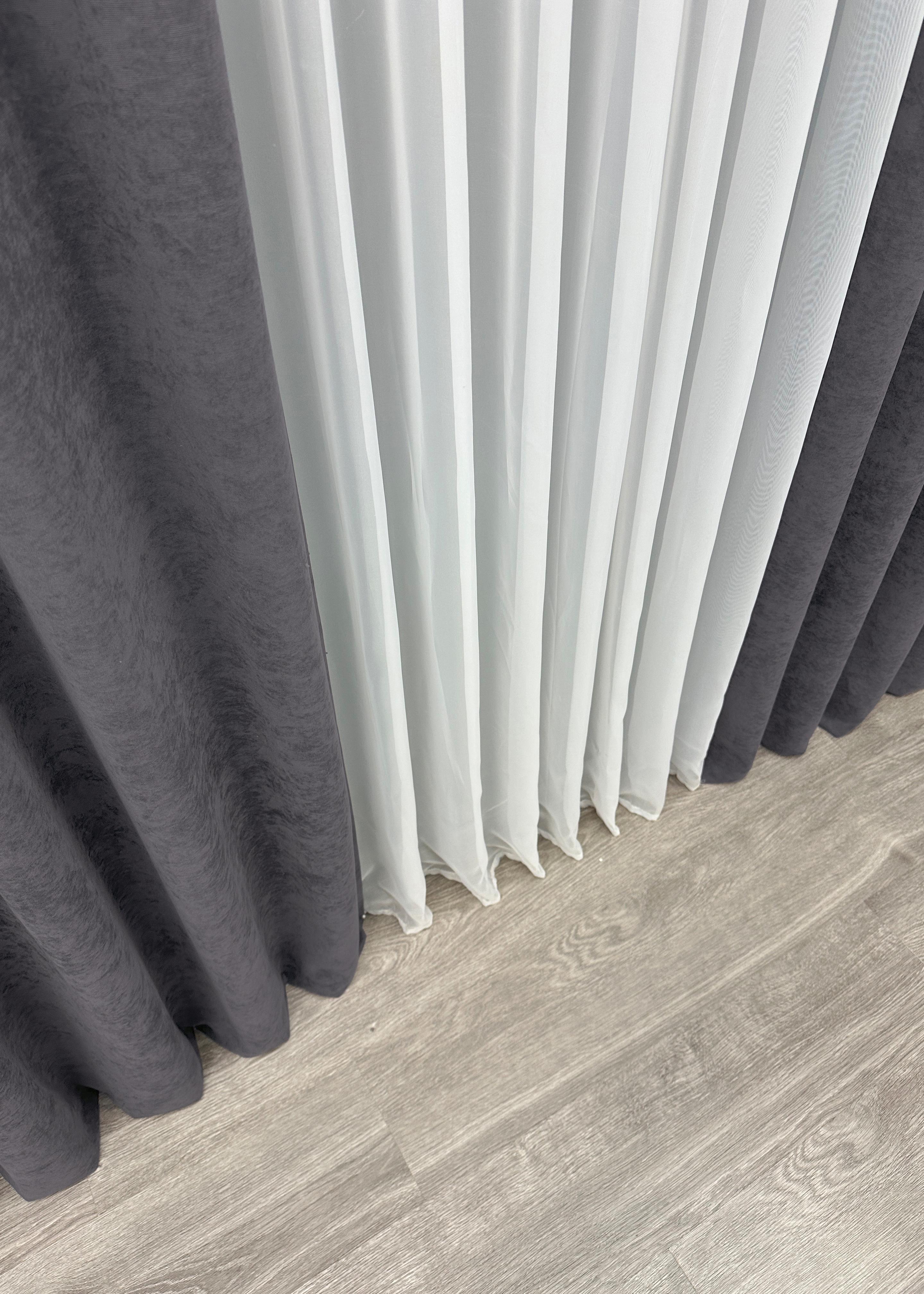 Комплект штор VR-Textil Petek YL №1706ш микровелюр 100х295 см 2 шт. Графитовый (31-796) - фото 10 Комплект штор VR-Textil Petek YL №1706ш микровелюр 100х295 см 2 шт. Графитовый (31-796) - фото 10