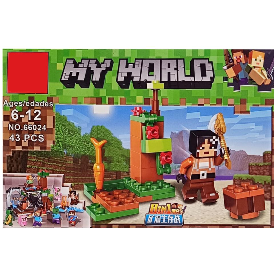 Конструктор дитячий Minecraft 66024-8 40 деталей (RLT53199)