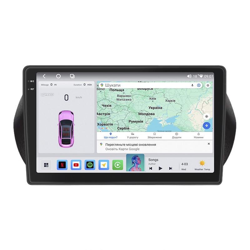 Автомагнитола штатная Lesko для Dodge Caliber I Рестайлинг 2009-2013 4/64 QLED CarPlay 4G Wi-Fi GPS Prime 9" (27282079)