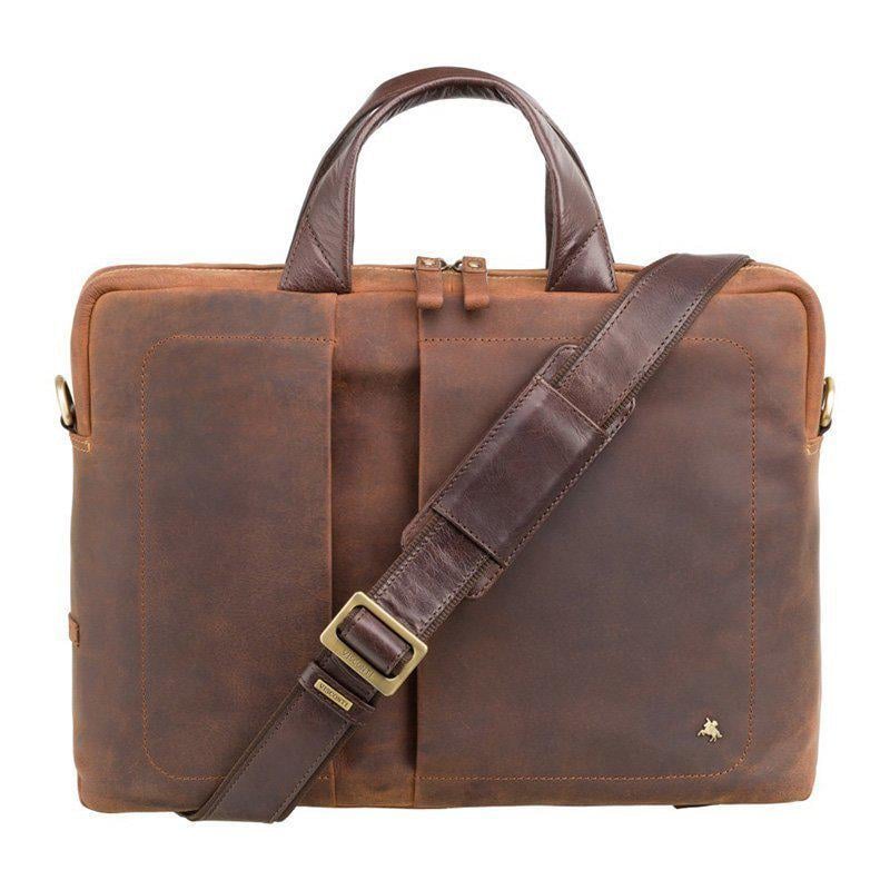 Сумка мужская кожаная Visconti Octo с отделением для ноутбука 13" Havana Tan (TC76 TAN)