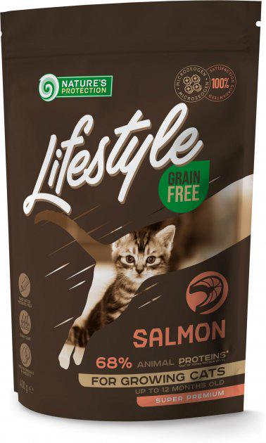 Корм сухой Lifestyle Grain Free Salmon Kitten беззерновой для котят с лососем 400 г - фото 1 Корм сухой Lifestyle Grain Free Salmon Kitten беззерновой для котят с лососем 400 г - фото 1