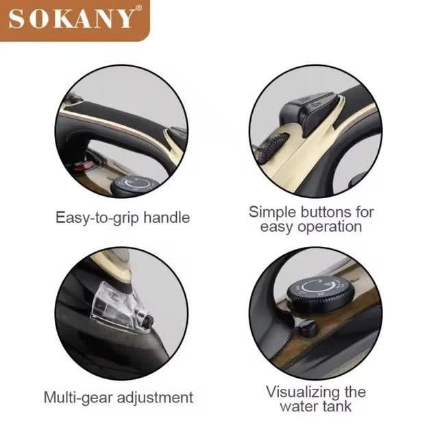 Утюг Sokany из SK-11027 керамическим покрытием 3200 Вт (29610221) - фото 3