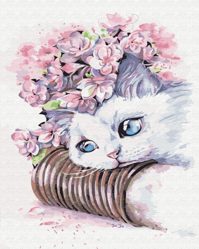 Картина по номерам Brushme "Нежный котик" (G481) Картина по номерам Brushme "Нежный котик" (G481)