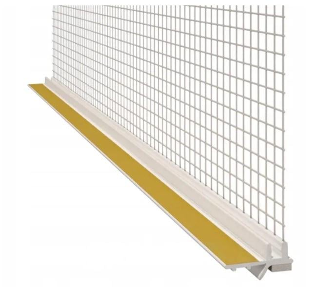 Профиль приконный Vertex ПВХ с сеткой 3 мм 2,5 м Белый (000024827)