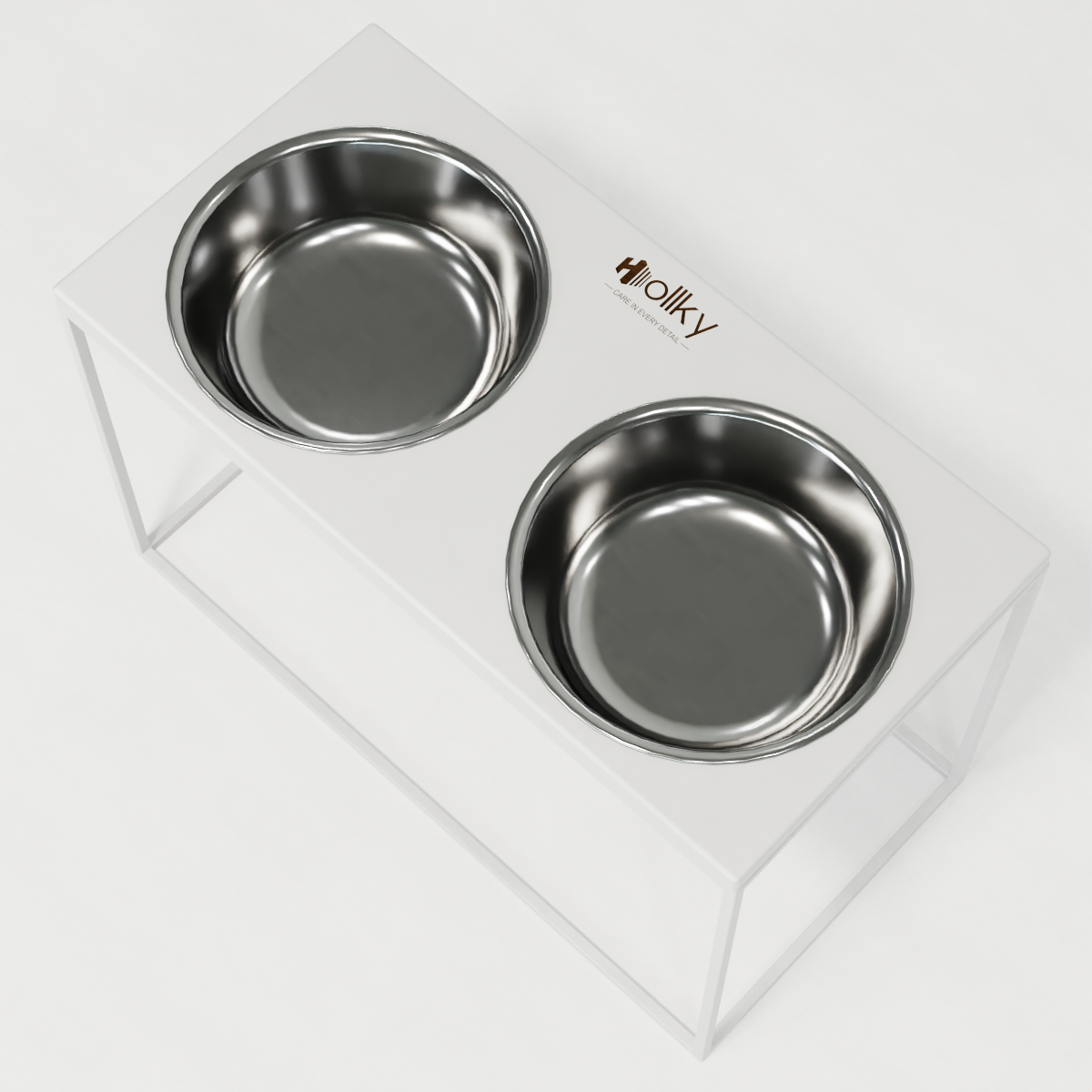 Миски на подставке для очень больших собак Hollky Base XXL40 2х2,8 л (BXXL40-643240-WHWH) - фото 6 Миски на подставке для очень больших собак Hollky Base XXL40 2х2,8 л (BXXL40-643240-WHWH) - фото 6