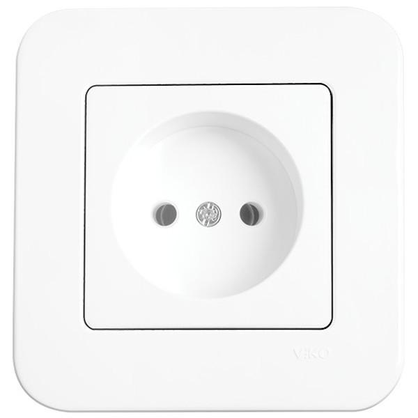 Розетка одинарная без заземления Viko Rollina Белый (00000012881)