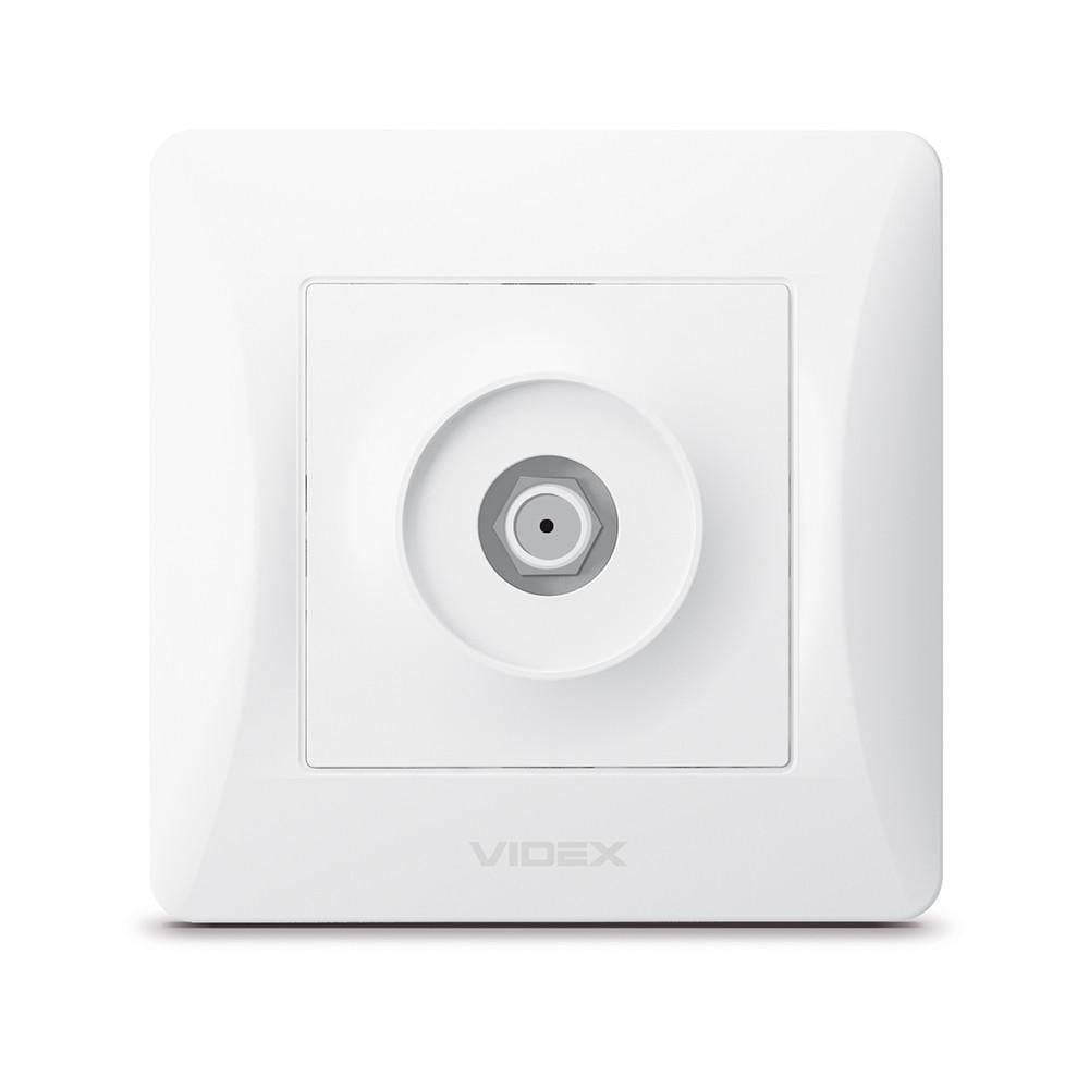 Розетка Videx Binera SAT одинарна супутникова Білий