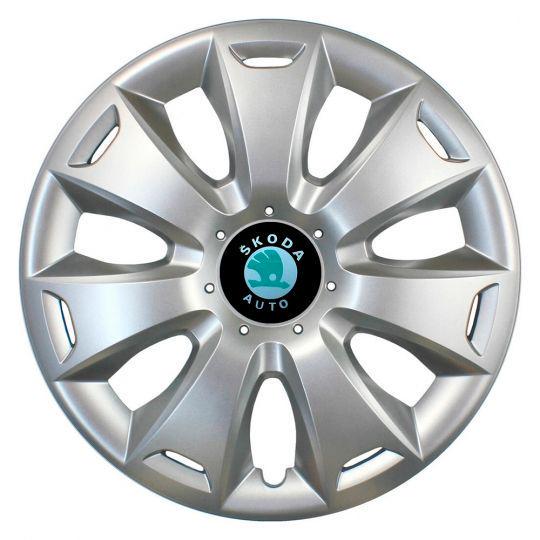 Автомобильные колпаки SKS 417 R16 с логотипом Skoda 4 шт. Серебристый Автомобильные колпаки SKS 417 R16 с логотипом Skoda 4 шт. Серебристый