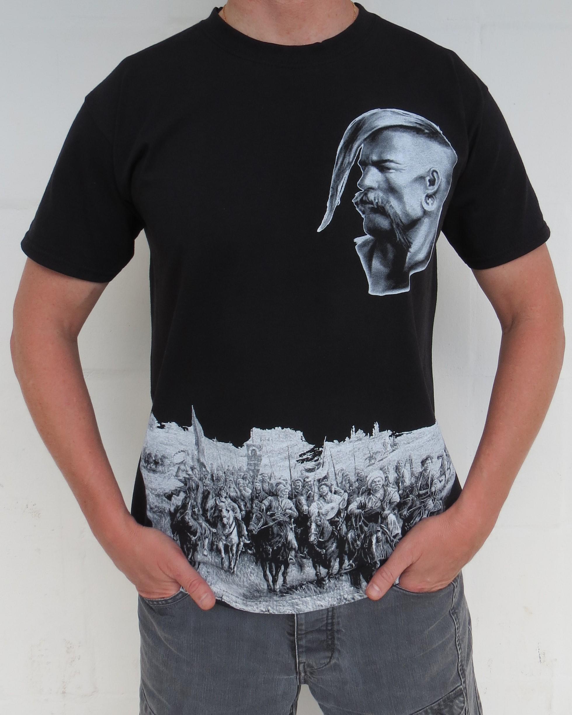 Футболка чоловіча Козак Сірко L Чорний (813)