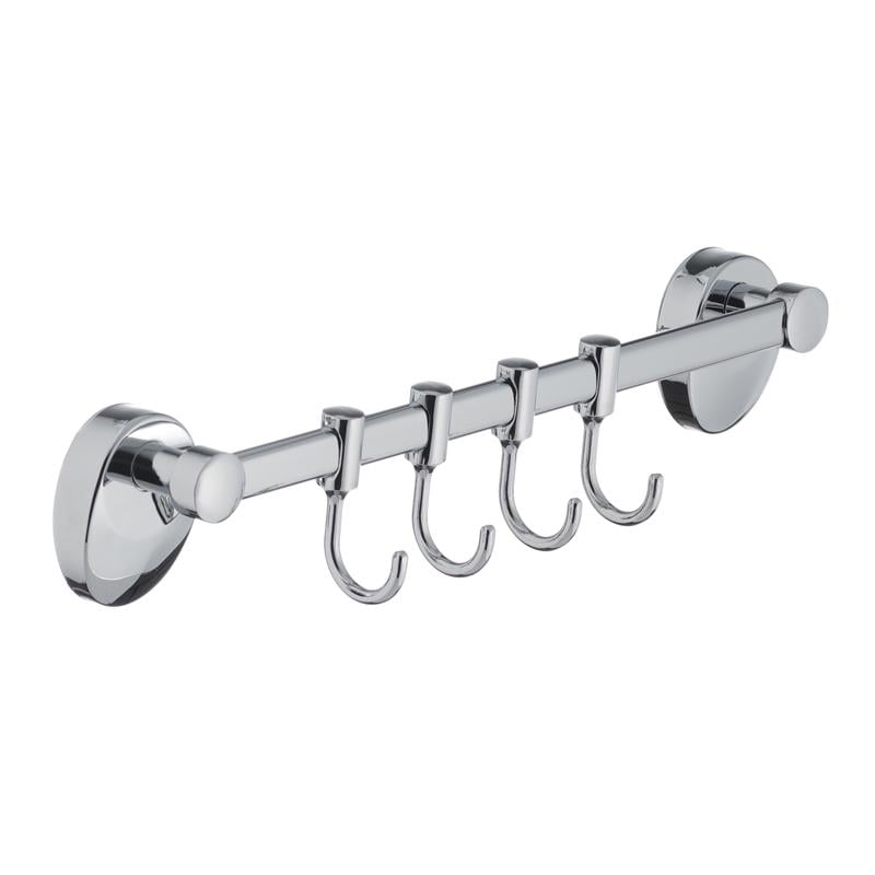 Планка с крючками для полотенец Zerix LR3315-4 LL1447 четверной Хром (129715)