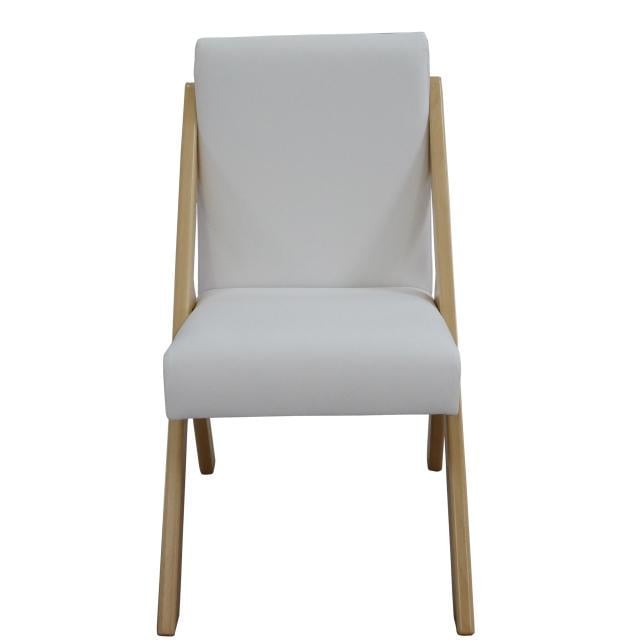 Крісло Скіф Елвіс шкірозамінник дерево покрите прозорим лаком/Білий софт (18583625) - фото 2