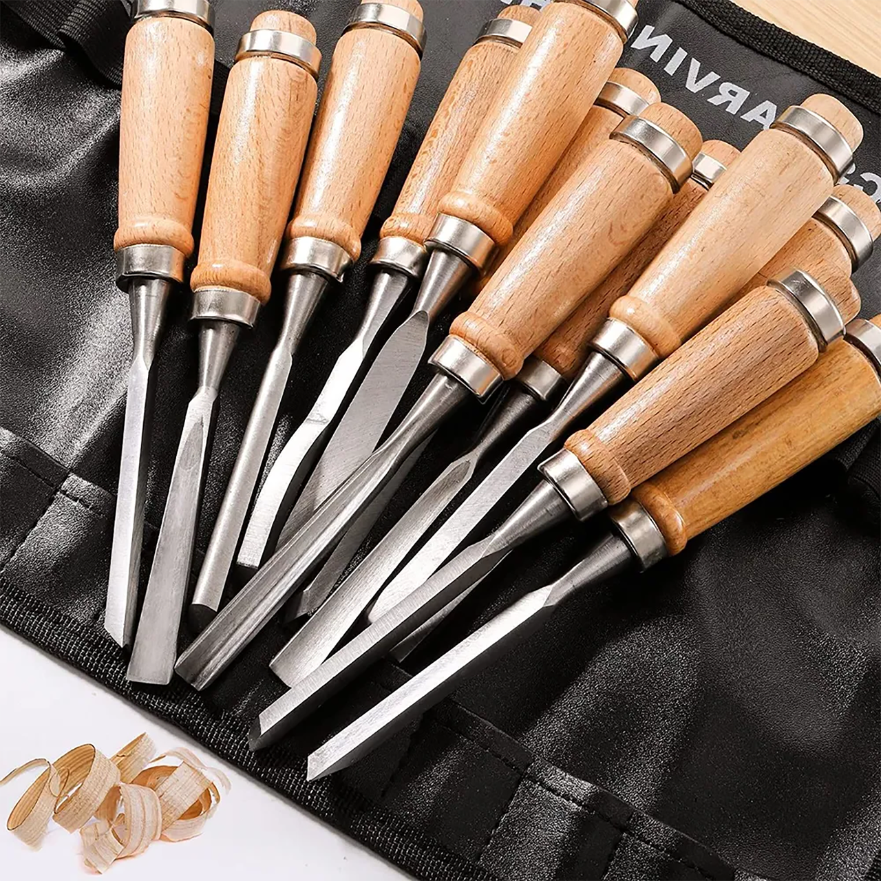 Набор стамесок для резьбы по дереву 12 шт. - фото 2