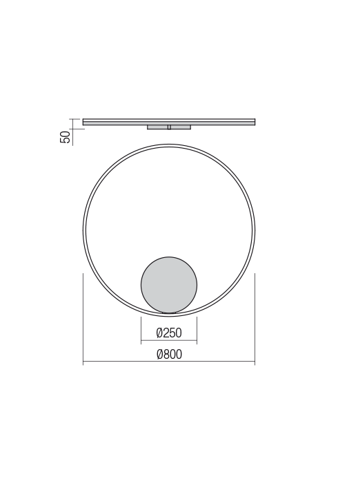 Бра Redo Orbit Ap/Pl LED 55 W 4000K D800 4.1.2-Dali Sand White (01-1908-DALI) - фото 2