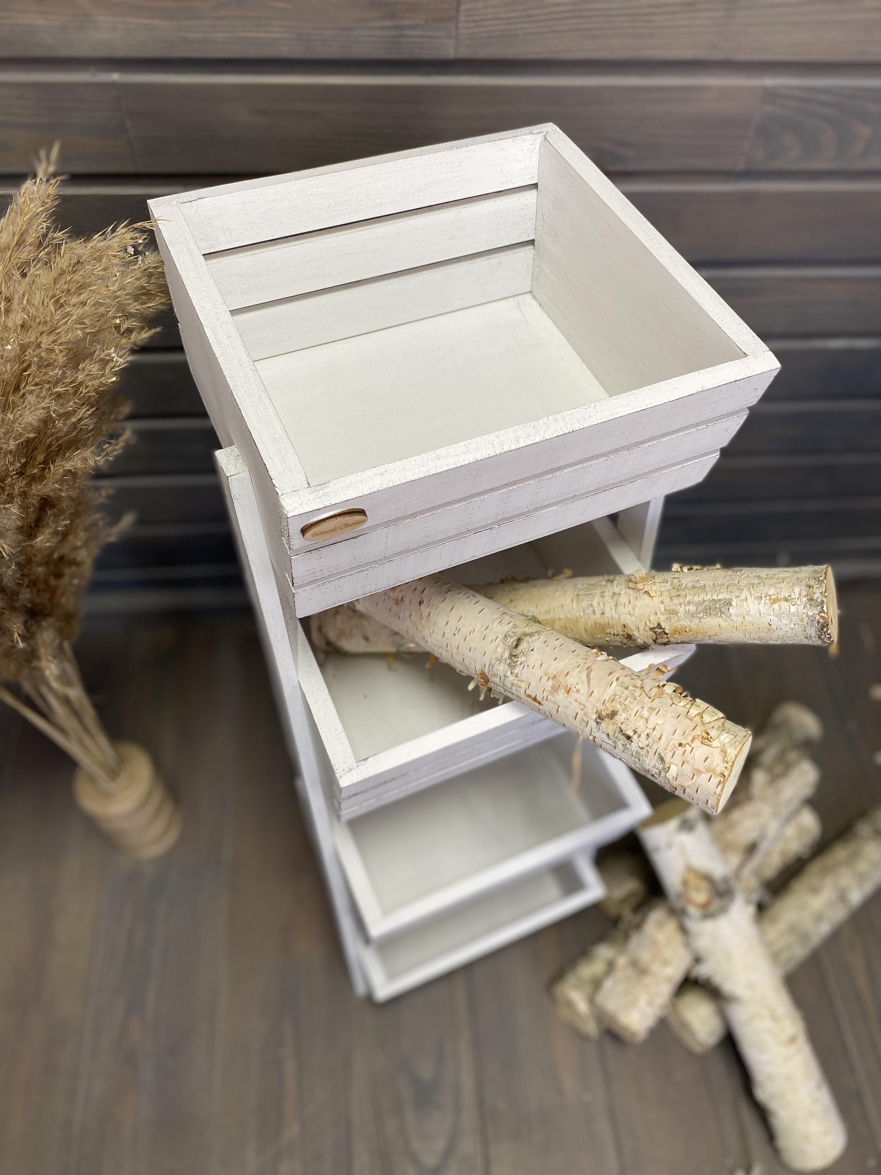 Ящик-стелаж для овочів/фруктів дерев'яний 4 яруси Біло-сірий (183) - фото 2 Ящик-стелаж для овочів/фруктів дерев'яний 4 яруси Біло-сірий (183) - фото 2