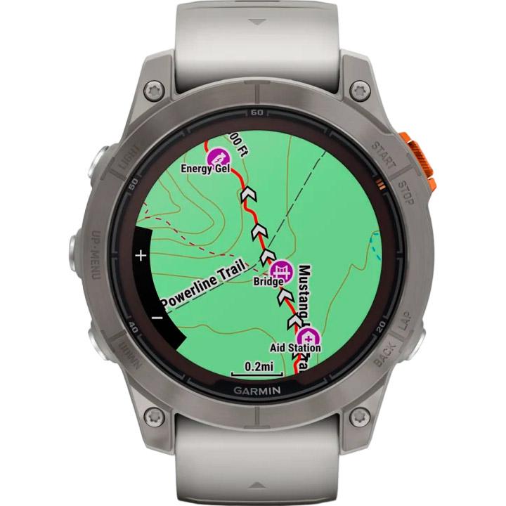 Смарт-годинник Garmin Fenix 7 Pro Sapphire Solar Edition 47 мм Titanium with Fog Gray/Ember Orange Band (010-02777-20) - фото 8