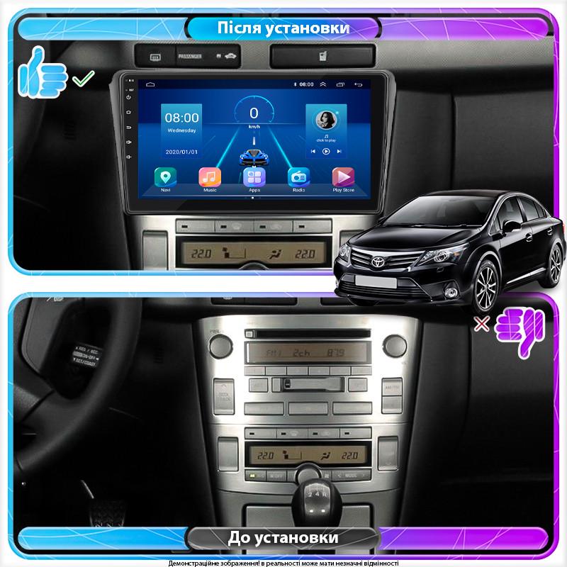 Магнитола штатная Lesko для Toyota Avensis II Restyling 2006-2009 9" 2/32Gb Wi-Fi GPS Base - фото 3