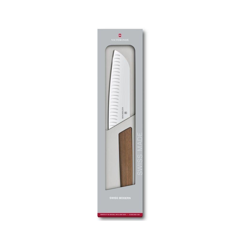 Кухонный нож Victorinox Swiss Modern Santoku 17 см Wood (6.9050.17KG) Кухонный нож Victorinox Swiss Modern Santoku 17 см Wood (6.9050.17KG)