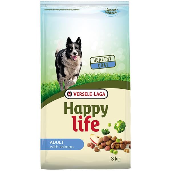 Корм сухой премиум для собак всех пород Happy Life лосось 3 кг (310878)
