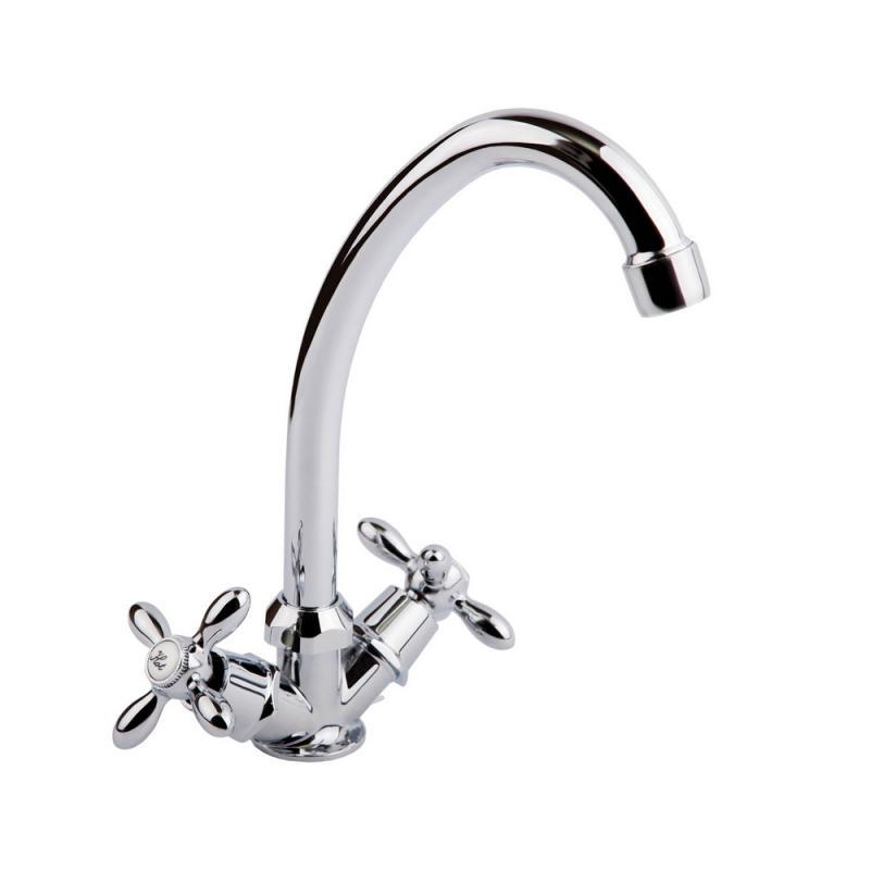 Смеситель для кухни Sanitary Wares Villa SWVILL61806 двухвентильный Хром (78203)