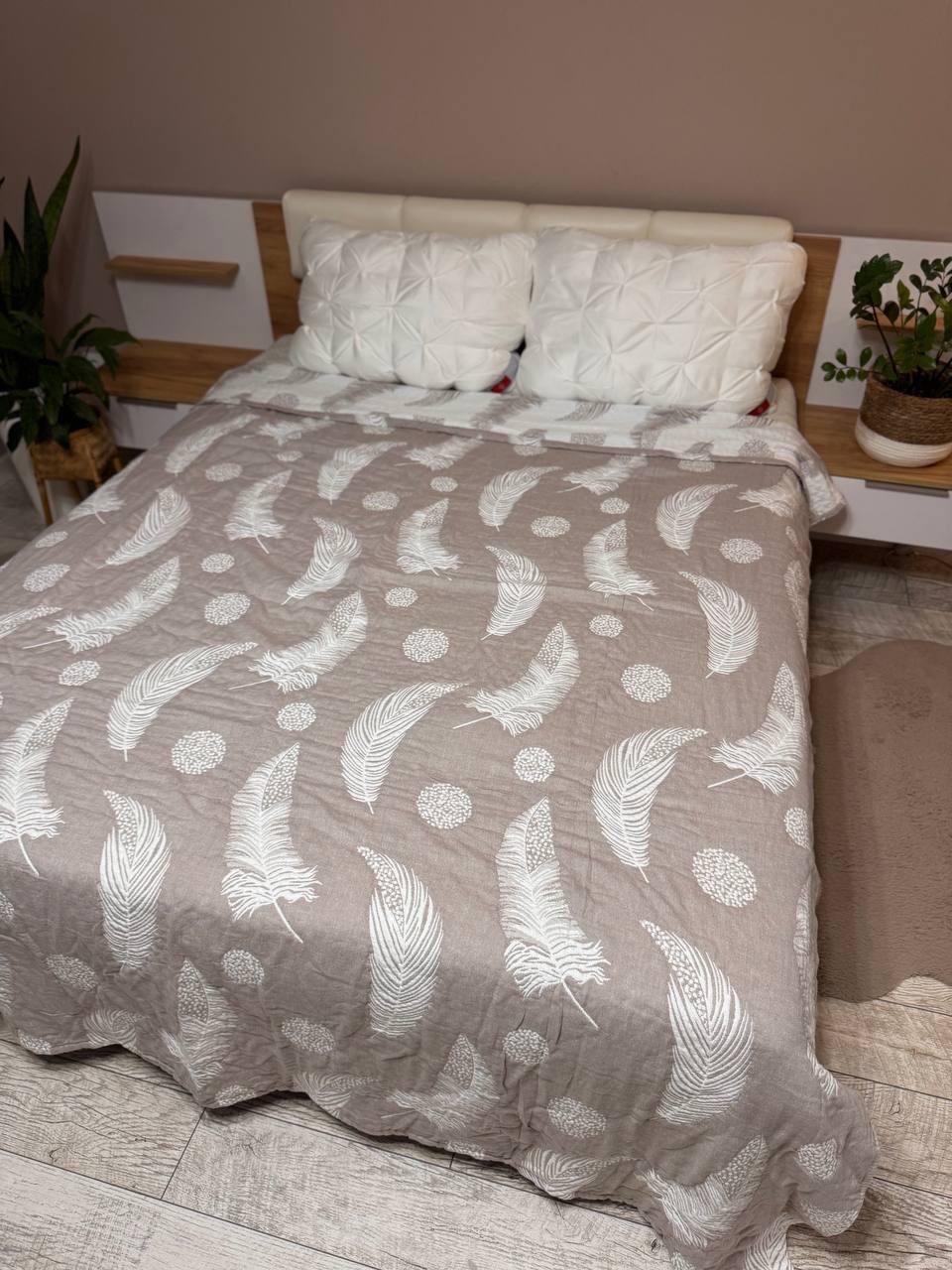 Покривало муслінове 200х230 см Пудра (Д-muslin25-008-02)