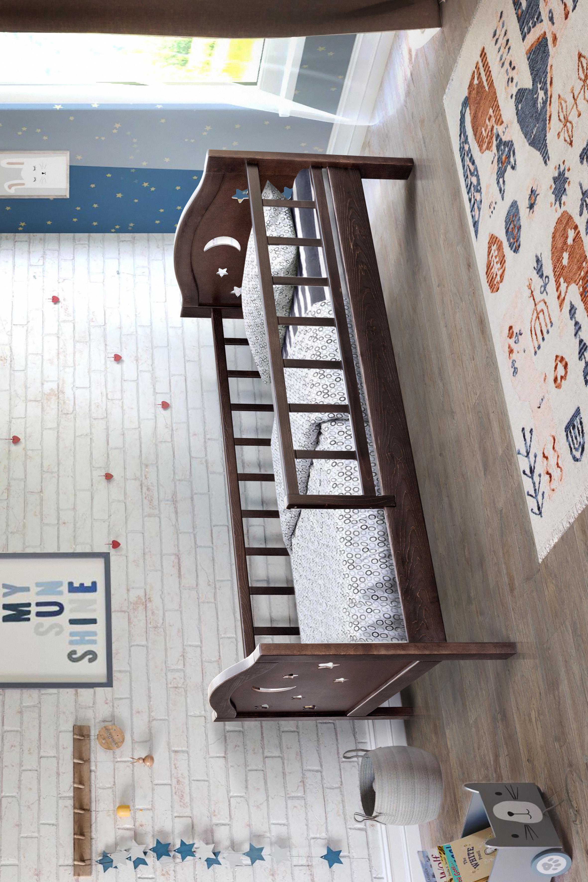 Кровать односпальная Мікс Меблі Тоскана с бортиком с основанием из натурального дерева/МДФ 90х200 см Орех (А0055192) - фото 4 Кровать односпальная Мікс Меблі Тоскана с бортиком с основанием из натурального дерева/МДФ 90х200 см Орех (А0055192) - фото 4