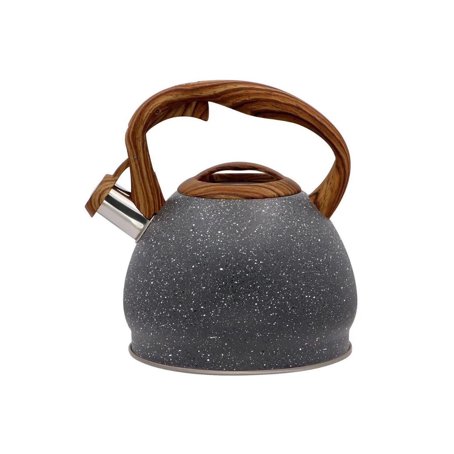 Чайны со свистком и крышкой ZAUBERG ZB 164/3 из нержавеющей стали и бакелита 3 л Черный (87744) - фото 1 Чайны со свистком и крышкой ZAUBERG ZB 164/3 из нержавеющей стали и бакелита 3 л Черный (87744) - фото 1