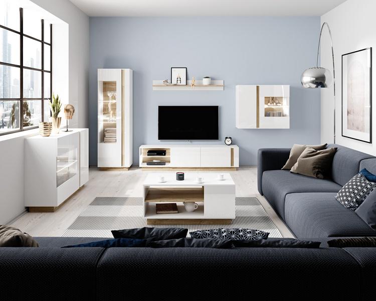 Стенка в гостиную Perfect Home Arco 2 6 предметов Дуб грандсон/Белый (48322) Стенка в гостиную Perfect Home Arco 2 6 предметов Дуб грандсон/Белый (48322)