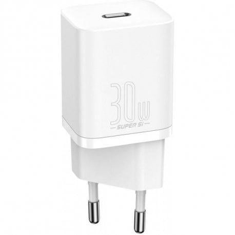 Зарядний пристрій BASEUS Super Si Cuick Charger IC EU 30W White (CCSUP-J02)