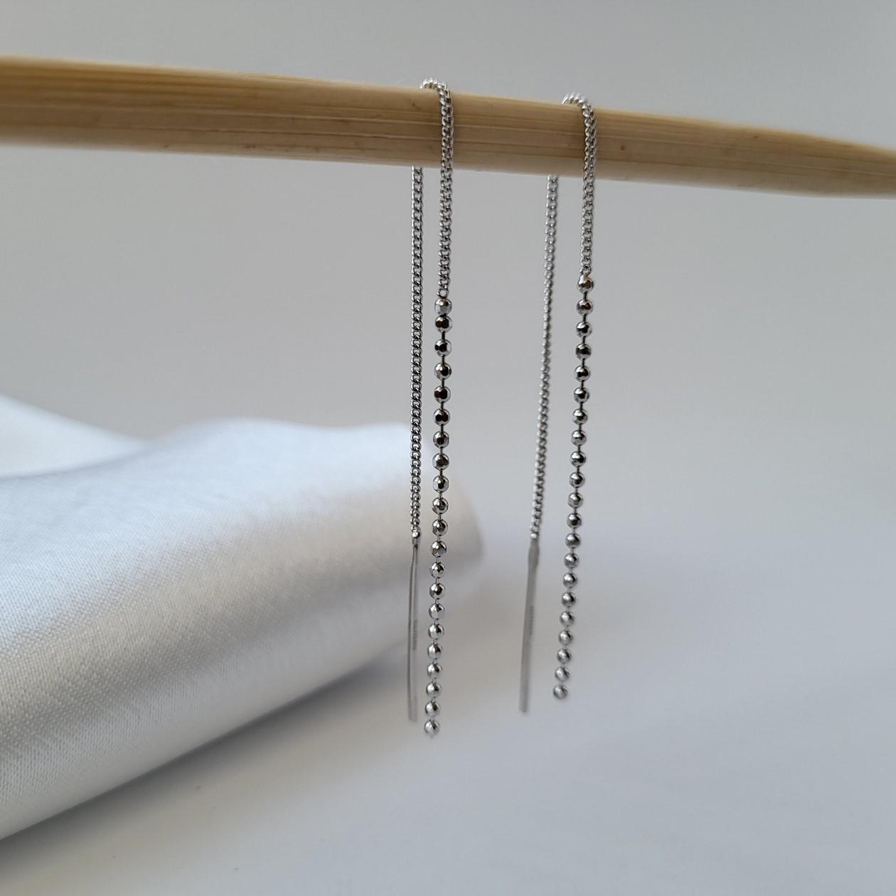 Серьги из серебра покрыто родием 925 проба 1,10 г (с2/1226)