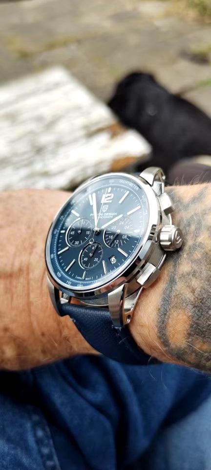 Годинник чоловічий водонепроникний Pagani Design YS008 з хронографом Silver/Blue (22816086) - фото 6 Годинник чоловічий водонепроникний Pagani Design YS008 з хронографом Silver/Blue (22816086) - фото 6