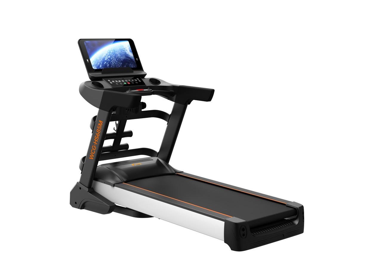 Бігова доріжка електрична WCG-HS685M Android масажер та гантелі 15,6" до 150 кг (HS685M)