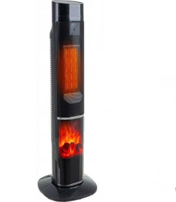 Тепловентилятор колонний Kaminer IGNISSE 2000 Вт з пультом Чорний (З47568)