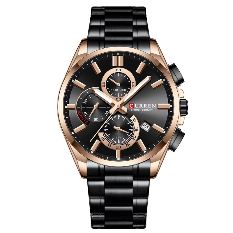 Наручний годинник Curren Сurren 8475 Rose Gold/Black