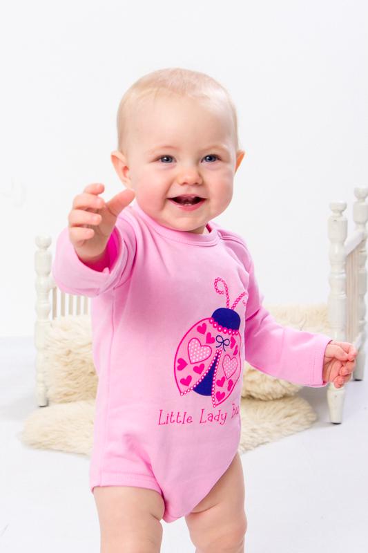Боди ясельный для девочки Носи свое Little lady 80 см Розовый (p-7808-96545)