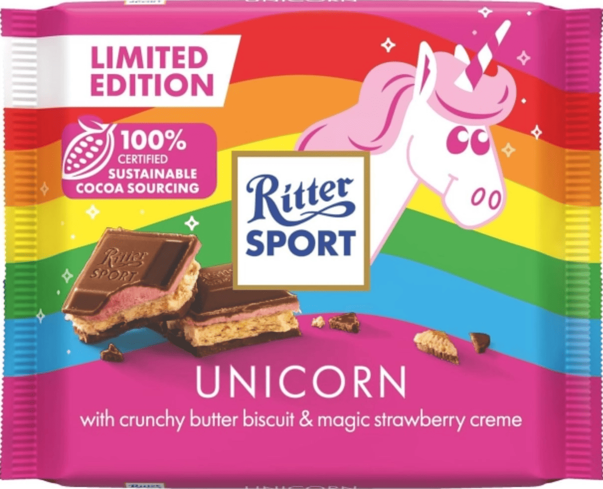Шоколад Ritter Sport Unicorn Strawberry Filling and Butter Biscuit 100 г (2984726047)