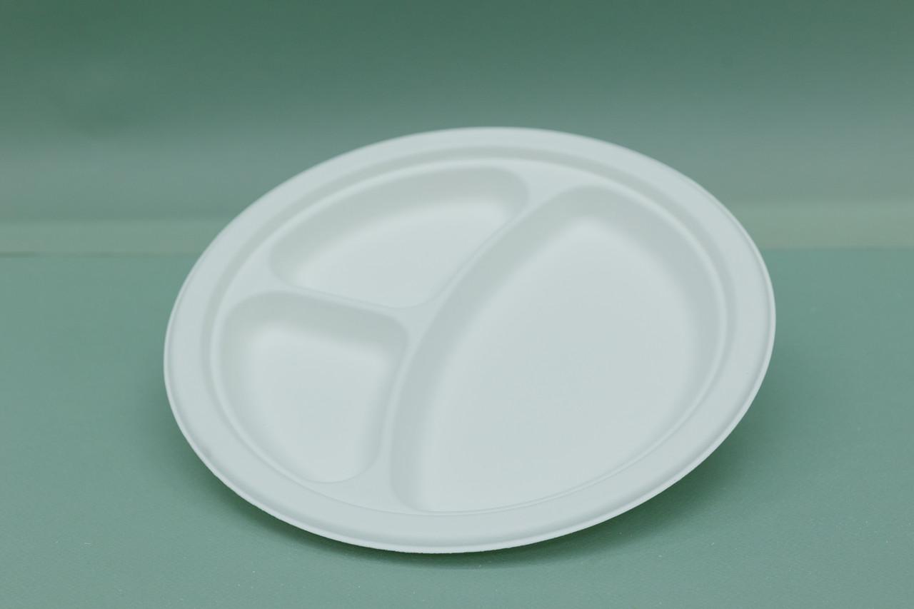 Тарелка одноразовая с 3 секциями 22,5 см 125 шт. - фото 2 Тарелка одноразовая с 3 секциями 22,5 см 125 шт. - фото 2