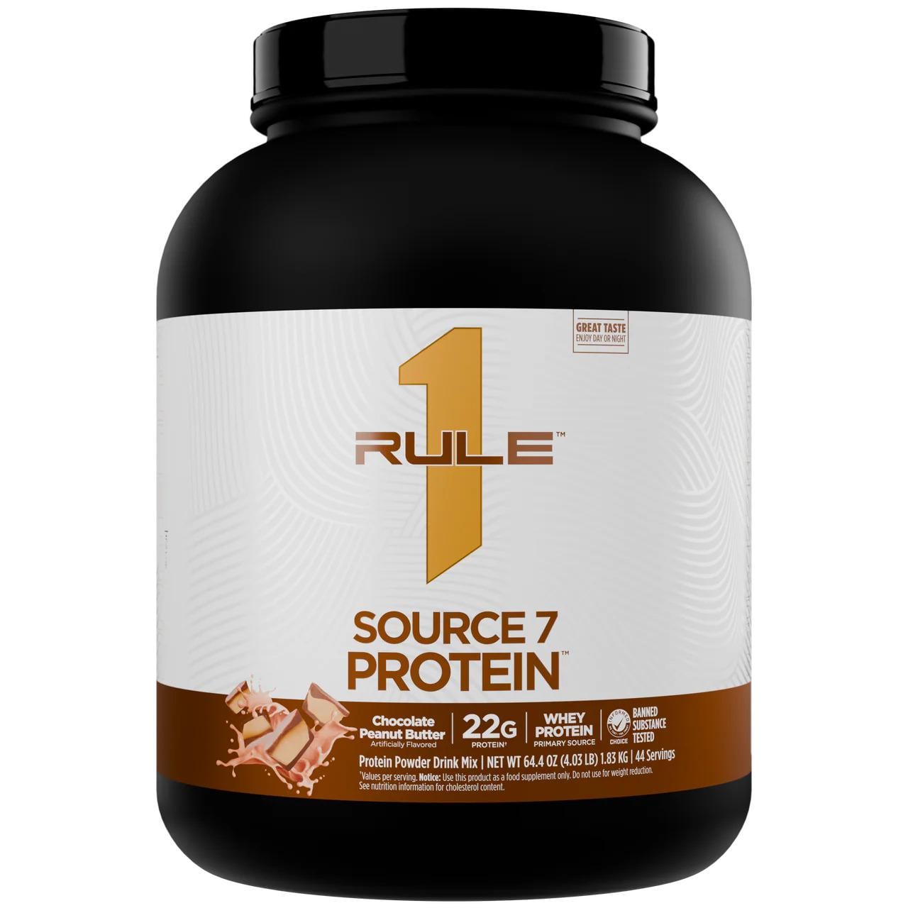 Протеїн Rule 1 Source 7 Protein 1830 г Шоколадно-арахісова паста Протеїн Rule 1 Source 7 Protein 1830 г Шоколадно-арахісова паста