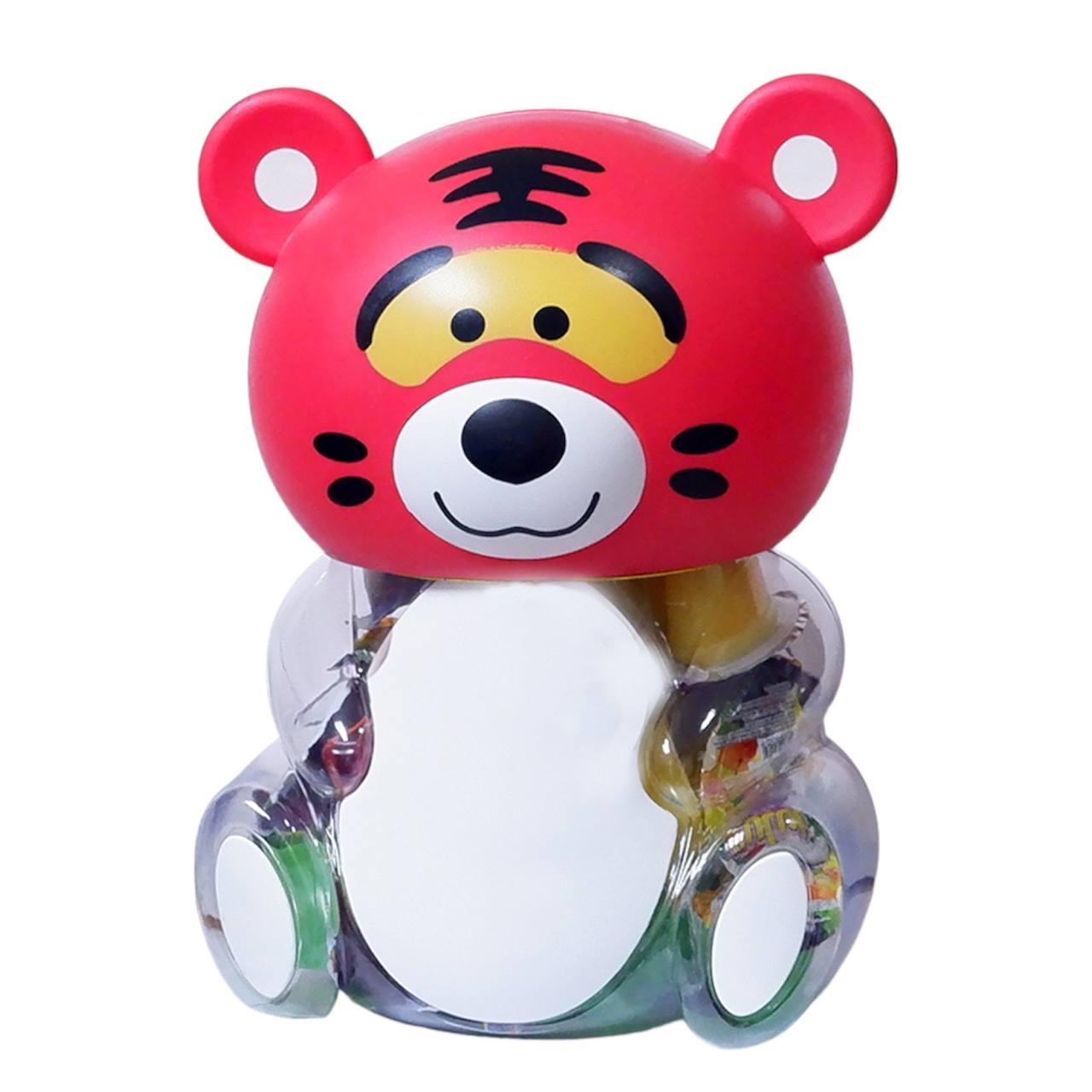 Желе фруктовое Fruit Jelly Тигр в банке-копилка 100 шт. Красный (00000003513)