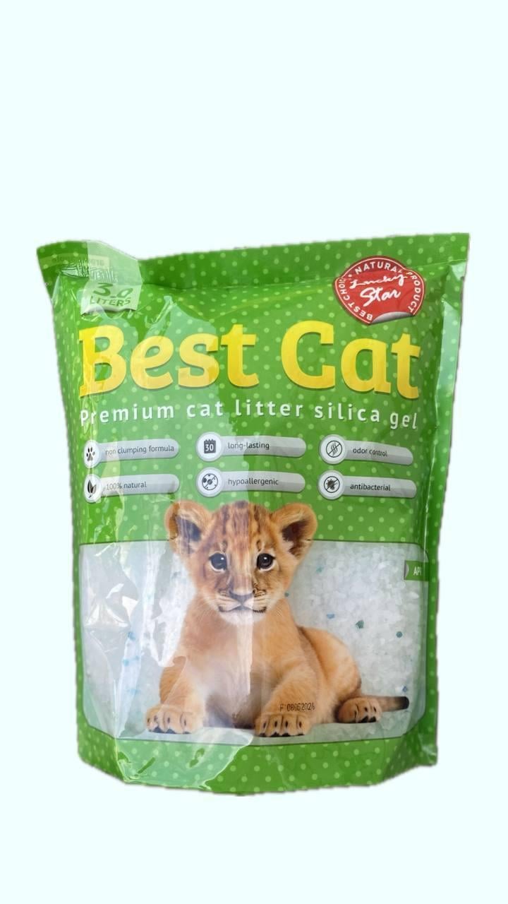 Гигиенический силикагелевый наполнитель BEST CАТ Green apple для туалета кошек 3,6 л Гигиенический силикагелевый наполнитель BEST CАТ Green apple для туалета кошек 3,6 л